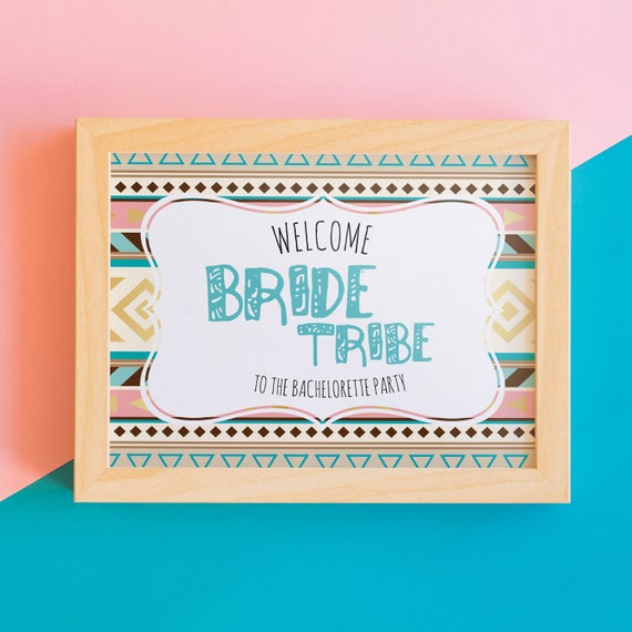 Bride Tribe Bridal Shower Sign - 8x10 - Custom Bridal Shower Welcome Sign - DIY Printing *INSTANT DOWNLOAD* Il_570xn