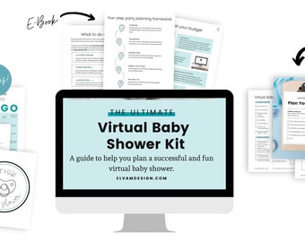 Virtual Baby Shower Planner - Ebook and Bonuses, including Games and Decor, to plan the best virtual baby shower!