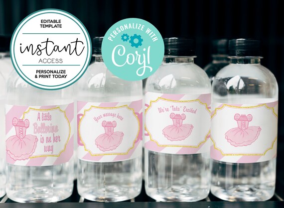 Printable Water Bottle Labels  Baby Shower Diva Royal African