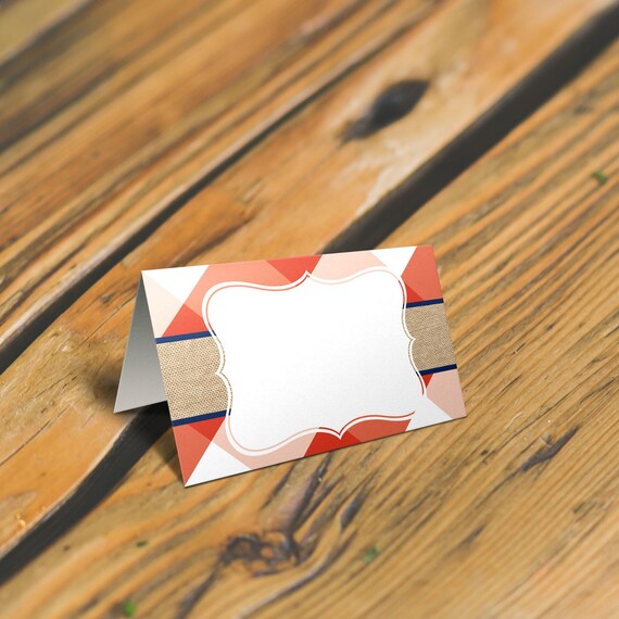 BBQ Place Cards or Food Tent Cards. Gingham country food tent card. Picnic food tent card *INSTANT DOWNLOAD* Il_570xn