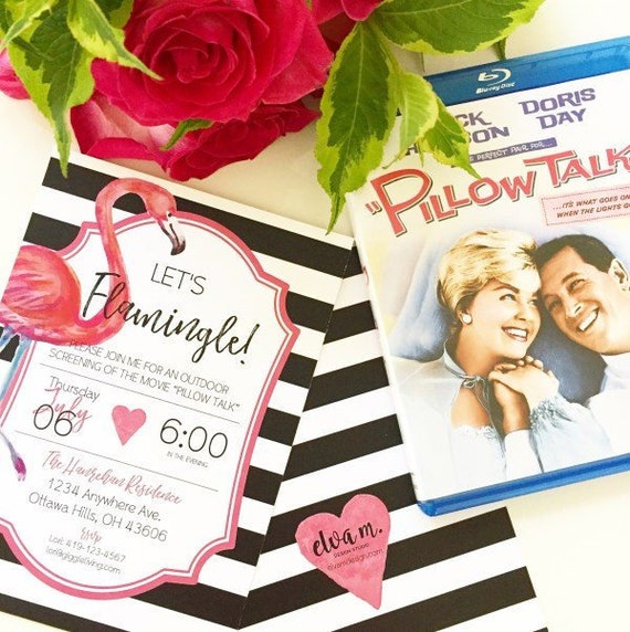 Let's Flamingle Party Invitation. 5x7" Flamingo Party Invite. Instant Download - Print Yourself. Il_570xn
