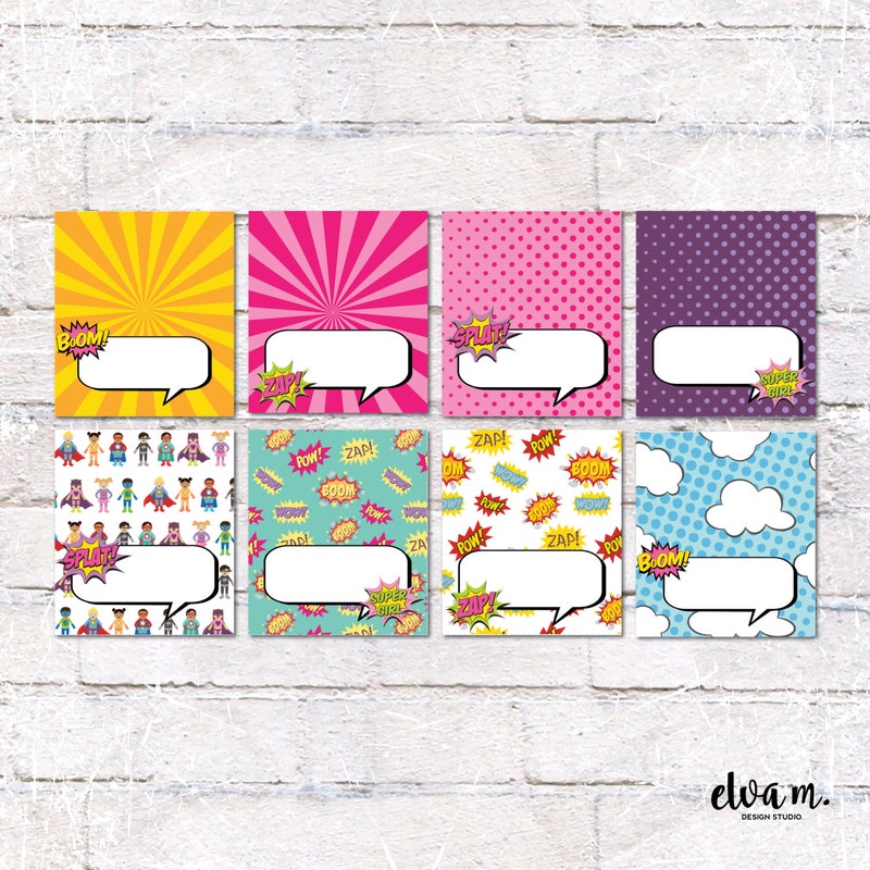 Superhero Food Label - Etsy