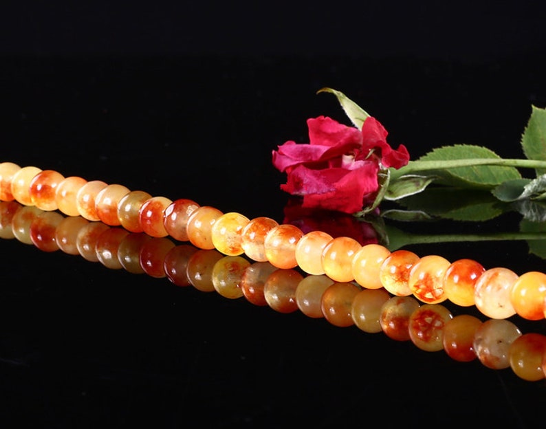 Natural Orange red Malaysian jade 6mm/8mm/10mm/12mm round Etsy