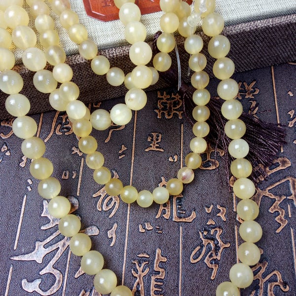8-12mm 108 perles de corne, perles de bouddha en corne de mouton, perles de prière, compteurs, perle de gourou, mala tibétain, mala de corne du Népal, perles de prière, 0ne Mala E350