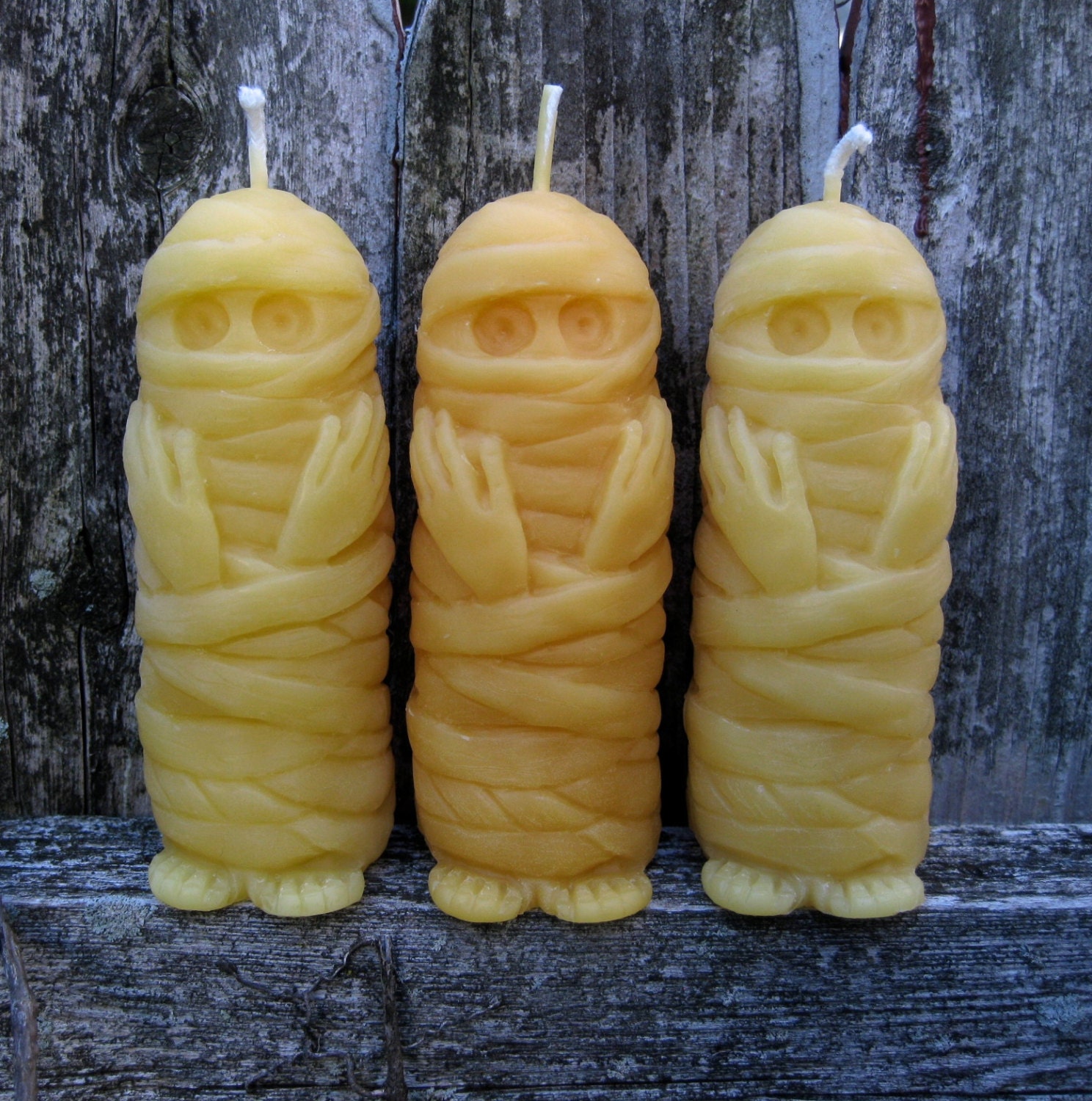 Beeswax Candle Mummy Monster Candles Etsy