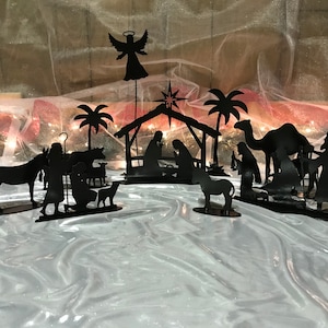 Nativity | Nativity 10-piece | Metal Nativity | Nativity Steel | Nativity Mantle | Nativity Set | Nativity Collection