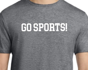GO SPORTS! Heather Grey Softstyle T-Shirt
