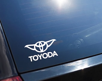 Yoda Toyoda Toyota Vinyl Decal for Car, Laptops, Any Smooth Surface & Easy to Apply