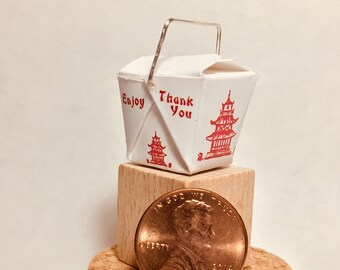 Chinese Food Takeout Box with Chopsticks Baby Bib