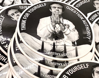 Timothy Leary Psychedelic Think Sticker 3.5 Inch