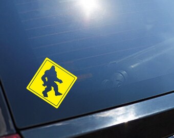 Sasquatch Crossing Vinyl Decal - Assorted Colors & Sizes Easy to Apply