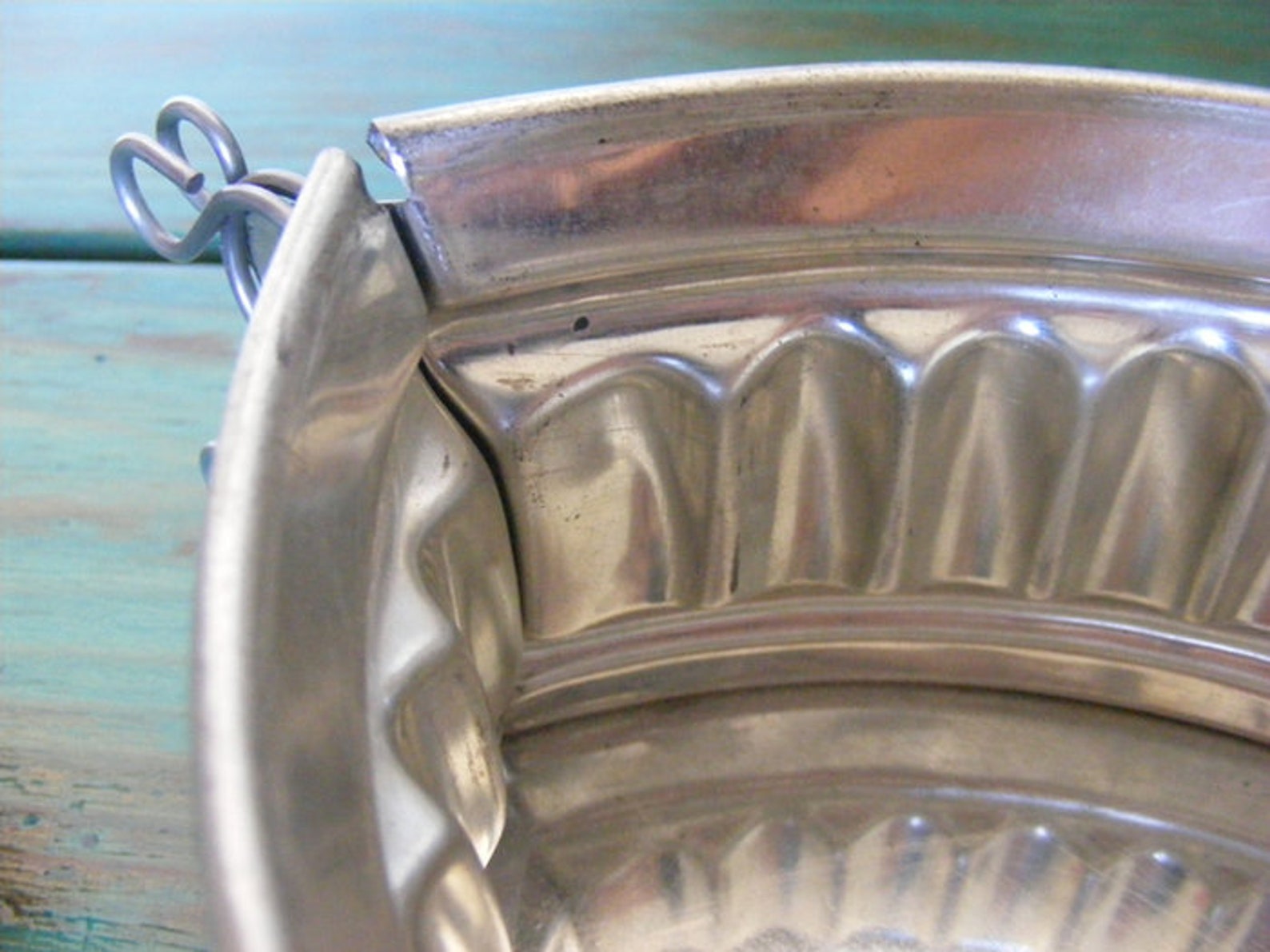 Rowoco Fluted Tin Vintage Game Pie Mould France Oval Hot Water Etsy