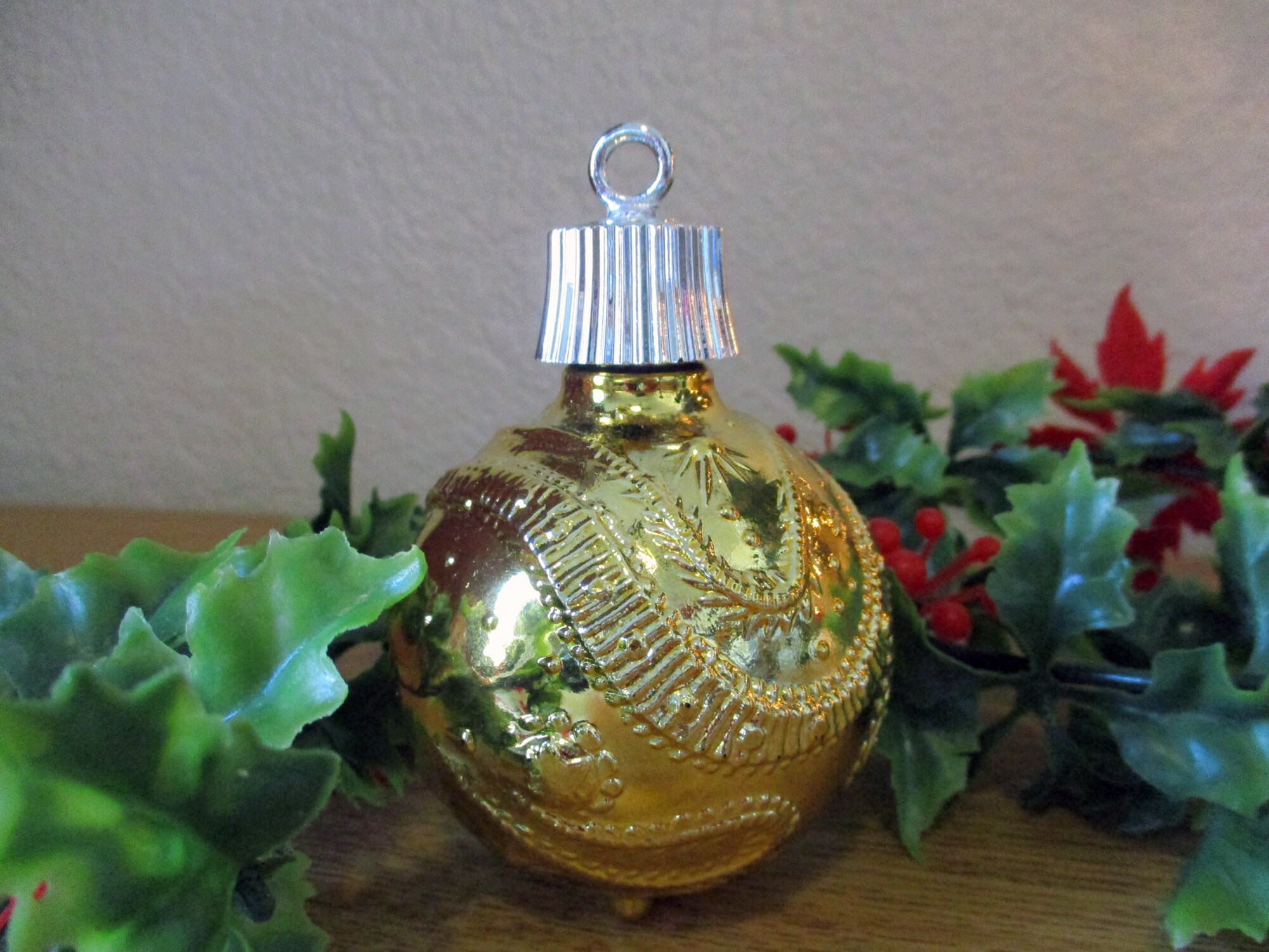 Vintage Avon Christmas Ornament Bubble Bath Gold In Etsy