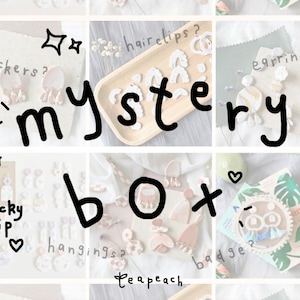 Lucky Dip MYSTERY BOX: Polymer Clay Earrings, Stickers, Hanging, Grab Bag, Unique Goodies, Perfect Gift, Secret Santa, Fun, Surprise Bargain image 1