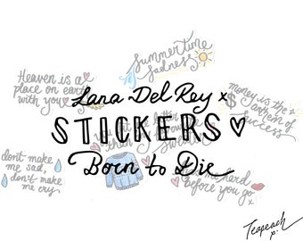Lana Del Rey Stickers, Lana Aesthetic Stickers, Lana Sticker Pack