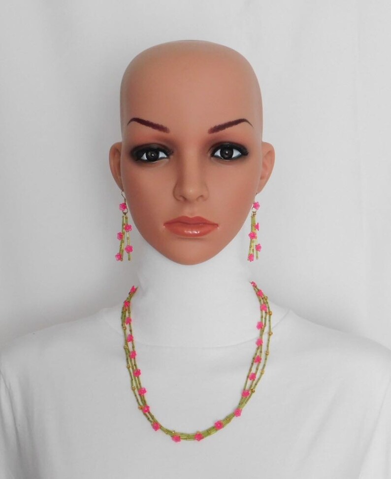 Bead Earrings Necklace