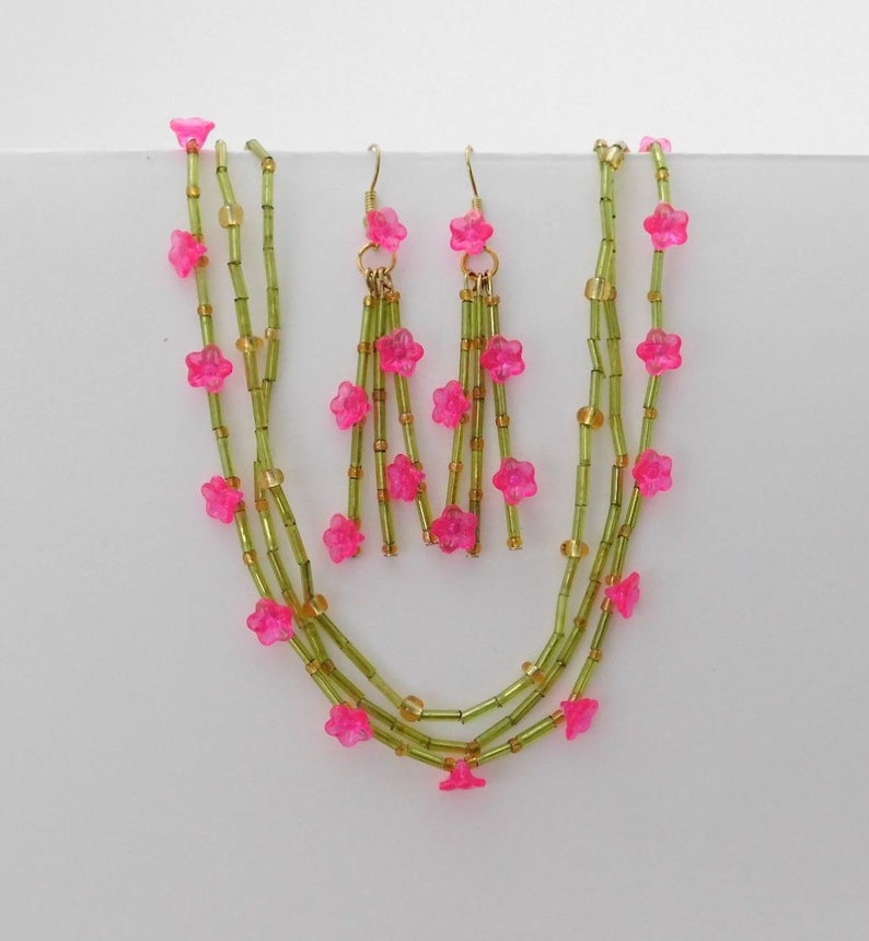 Bead Earrings Necklace