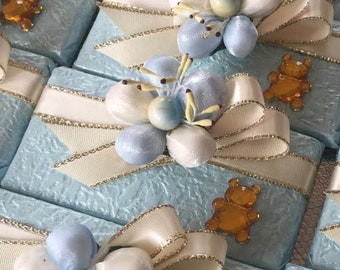 10Baby boy, decorated chocolate, chocolate favors, welcome Baby, baby shower