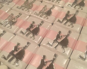 10 Wedding Favors Decorated Chocolate Engagement Wedding Etsy
