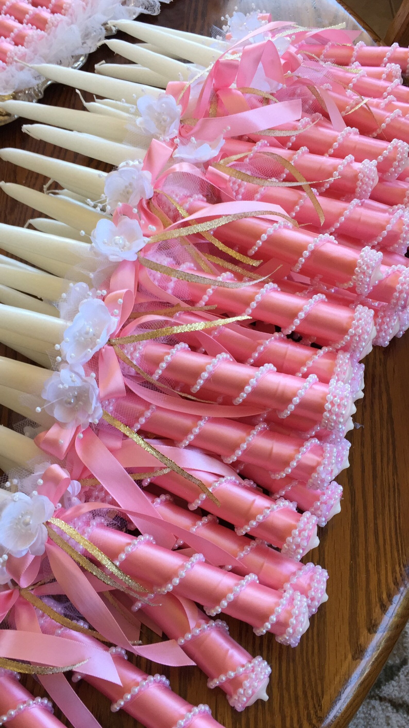 6 Baptism Candles Candle Tapers Wedding Candles Elegant Etsy