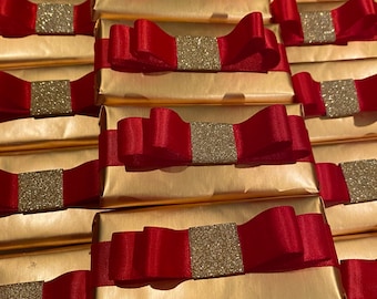 10 wedding favors, decorated chocolate, engagement, anniversary,