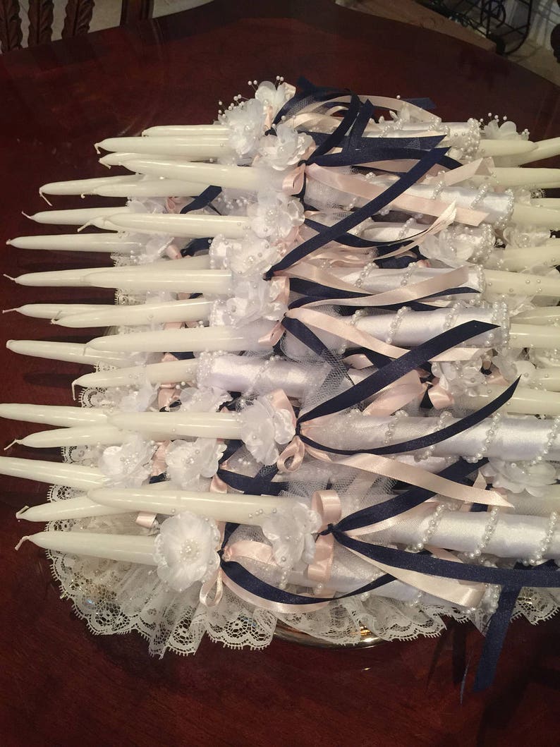 Greek Orthodox 6 Candles Wedding Candles Lambatha Greek Etsy