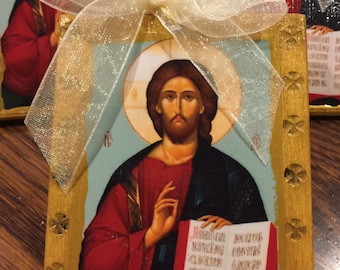10 Religious icons favors, baptism favors, Greek Orthodox icons, greek wedding, first communion favor