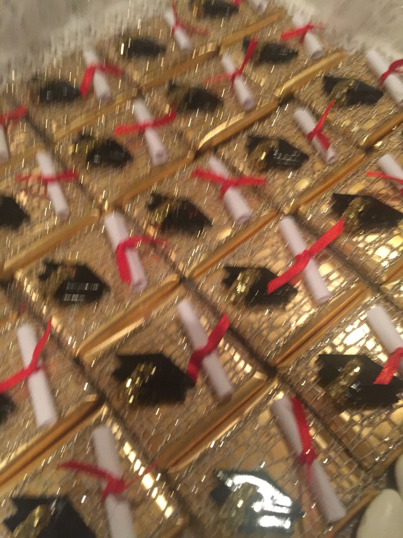 12 Graduation favors graduation chocolate hat and diploma Etsy