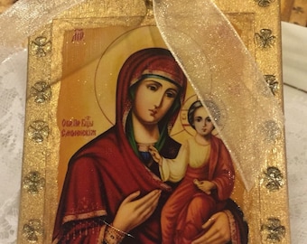 10 Religious icons favors, baptism favors,first communion favors, Greek Orthodox icons, greek wedding, first communion, Virgin Mary icon