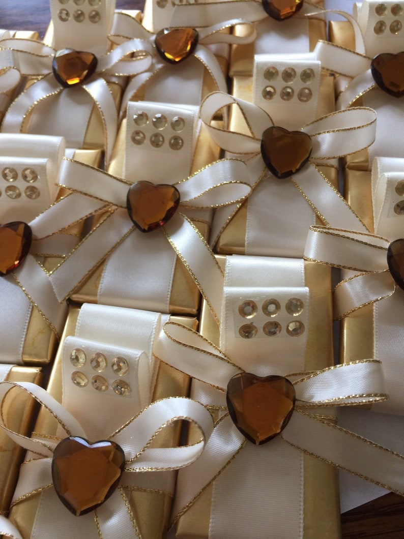 Wedding favors Wedding chocolate decorated chocolate Etsy