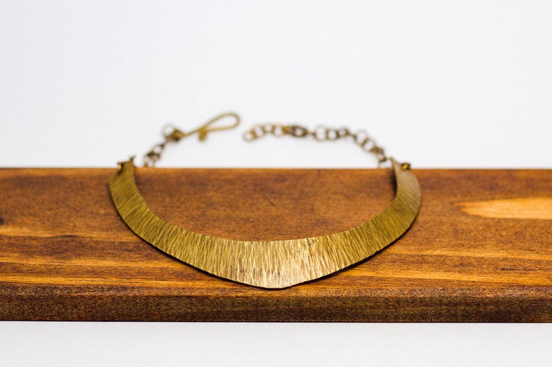 Texture Chain Choker Handcrafted Brass Choker
