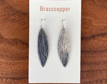 Handgefertigte Ohrringe | Textur | Messing | Silber | Kupfer