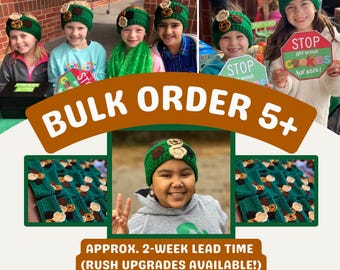 Bulk Girl Scout Cookie Ear Warmer – Crochet Headband for Scouts & Tagalongs