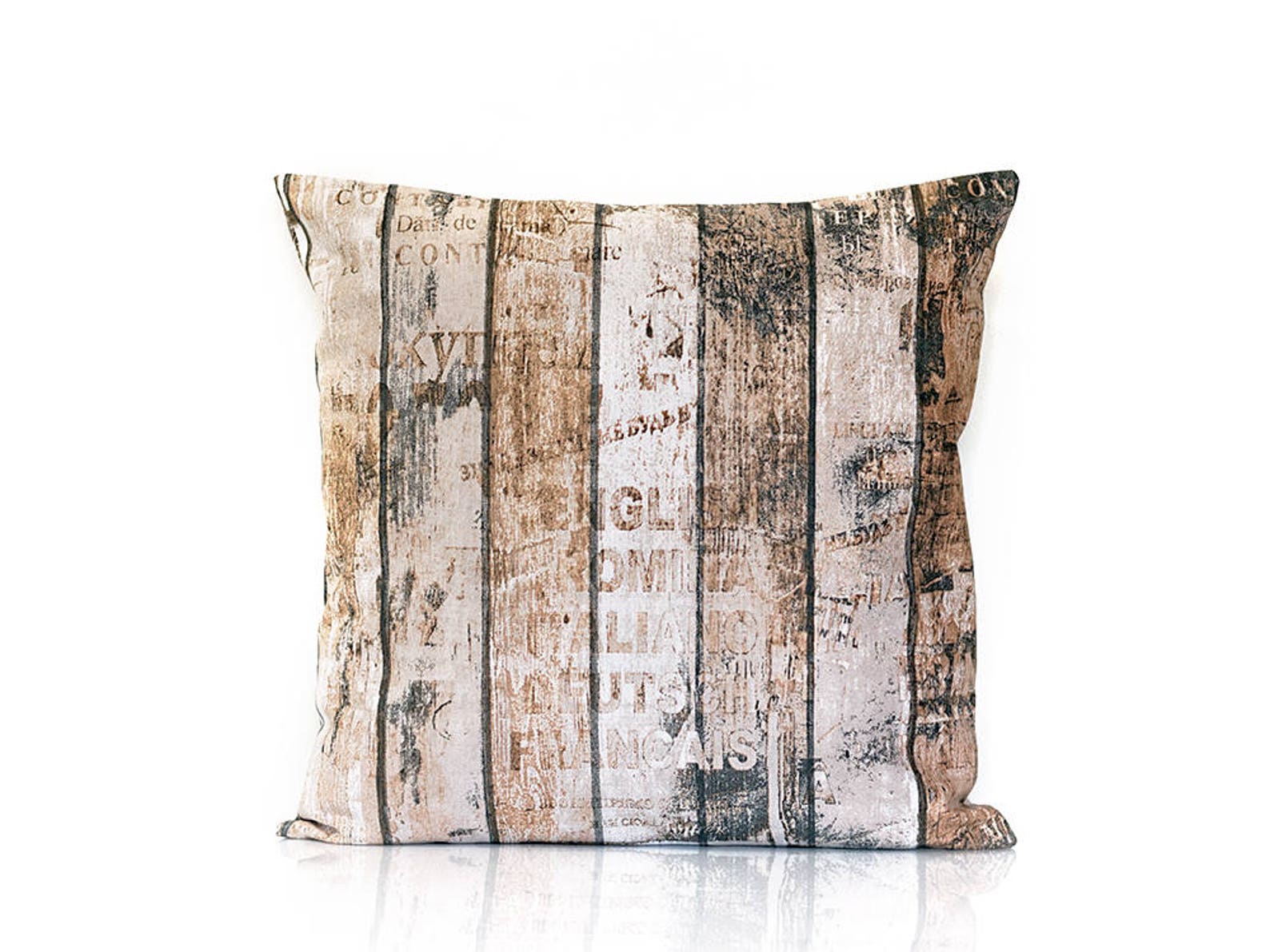 Rustic Pillow Cover Wood Pillow Old Wood Wood Grain Cover Etsy