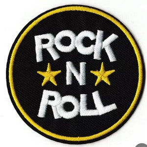 Rock N Roll Patch Iron on Patch Brand New Music Bad Guitar