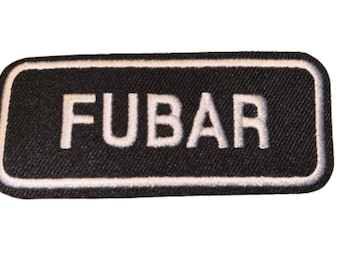 FUBAR Patch Iron on Ready Drinking Beer Party Embroidered Boating