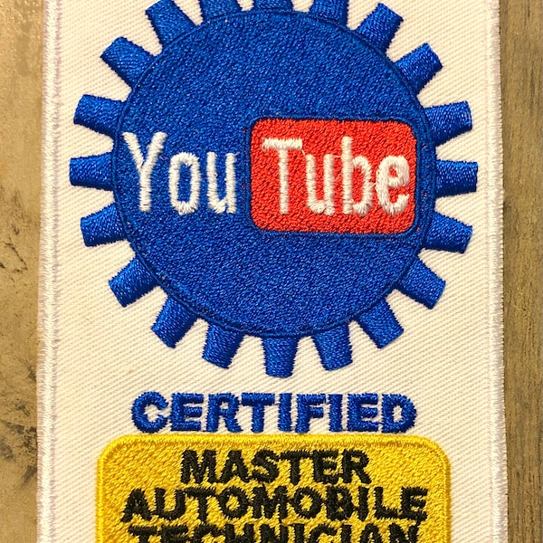 Maître technicien automobile certifié YouTube ASE Funny Novelty 2,5 x 4 po. Prêt à repasser