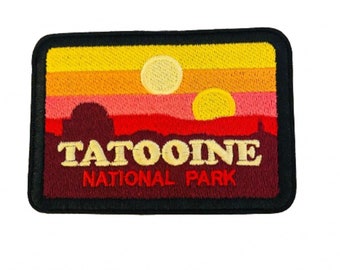 Tatooine Embroidered Patch Star Wars Iron On or Sew Planet