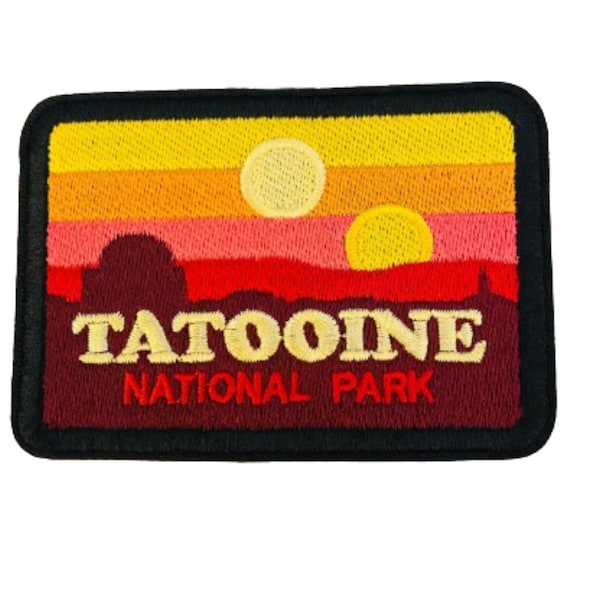Tatooine Embroidered Patch Star Wars Iron On or Sew Planet
