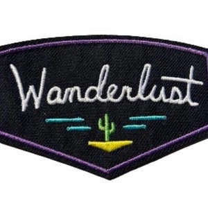 Wanderlust Aufnäher zum aufbügeln fertig zum Aufnähen Hut Bar Patch Outdoor Abenteuer