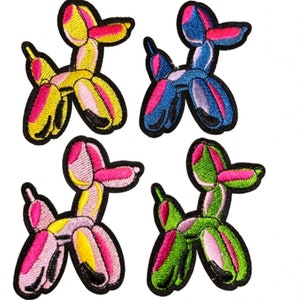 Balloon Dog Patch Iron On Embroidered Patch Hat Bar Filler Patch Blow Up Balloons Pick Your Color