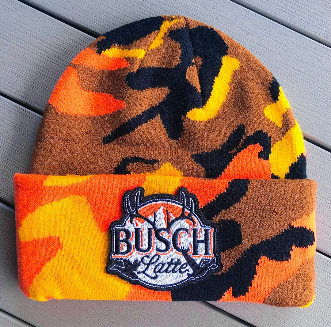 Busch Latte Camo Beanie Deer Hunting Beer Etsy