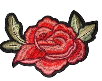 Rose Patch Iron on Ready Garden Flower Power Brand New Embroidered High Quality!