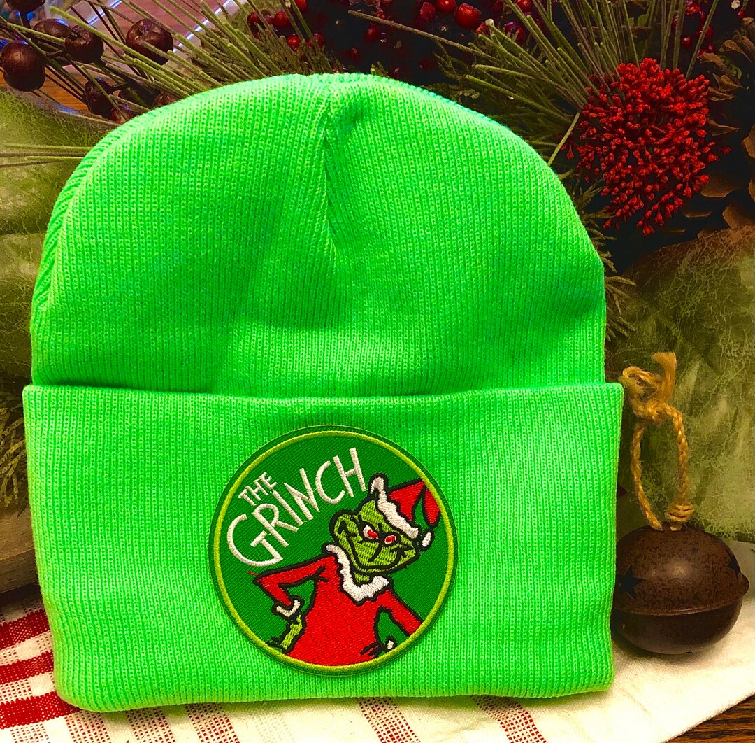 Grinch Beanie How the Grinch Stole Christmas Winter Cap Etsy