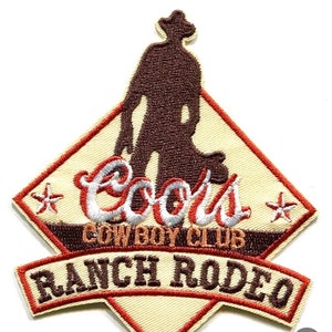 COORS Ranch Rodeo Cowboy Club Beer Patch Iron On Ready Brand New