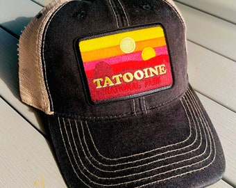 Tatooine Star Wars Trucker Hat Star Wars Planet Cap Mesh Unisex Adjustable