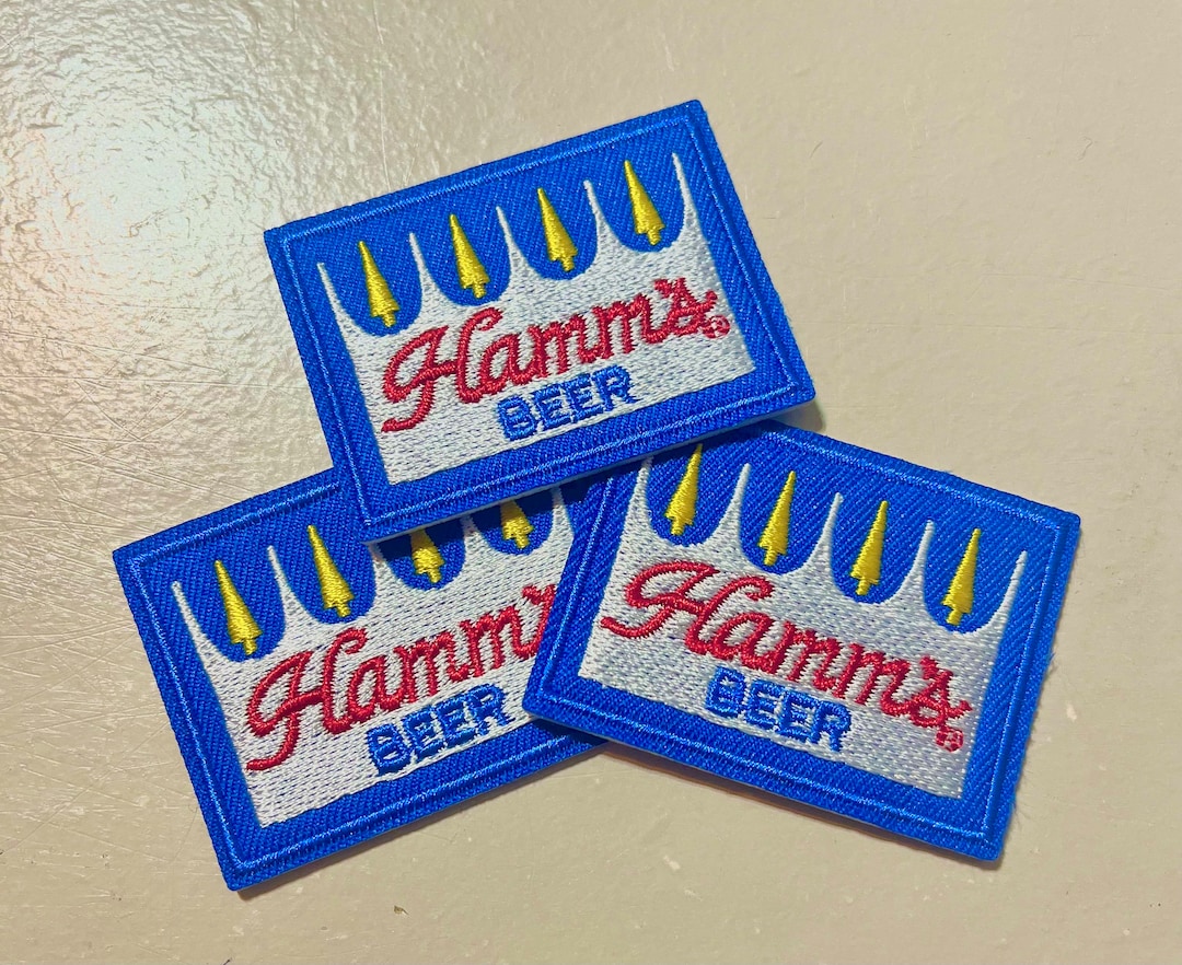 HAMMS Beer Patches 3 MINI Iron on Ready Brand New Vintage Logo