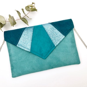 Petrol blue turquoise clutch perfect for an evening or wedding outfit