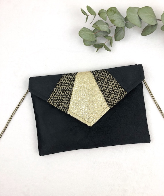 Pochette nera hotsell e oro
