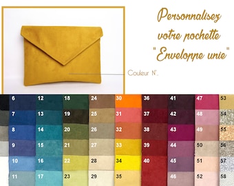 Envelope clutch to personalize, envelope clutch, custom evening clutch, customizable colored wedding bag, ThéaLouise
